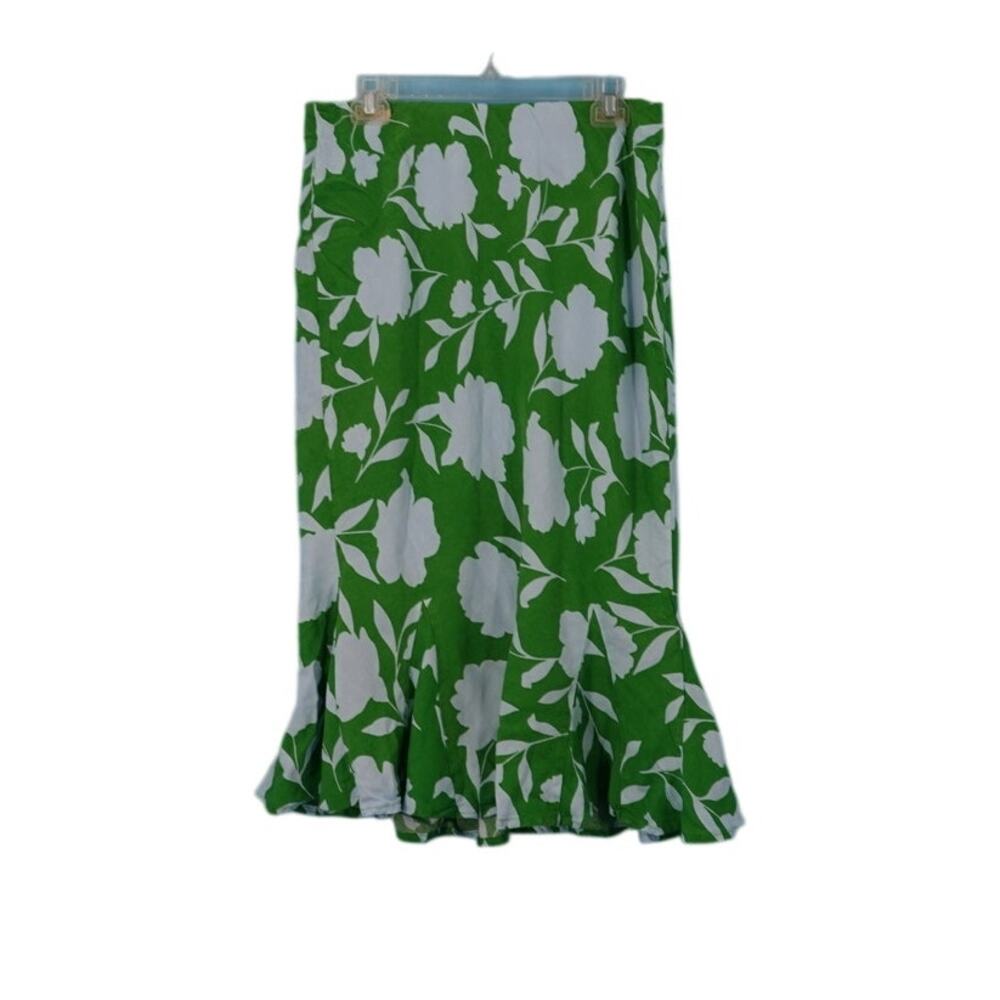 Kate Spade x Target Green and Blue Floral Mermaid Skirt Size Medium